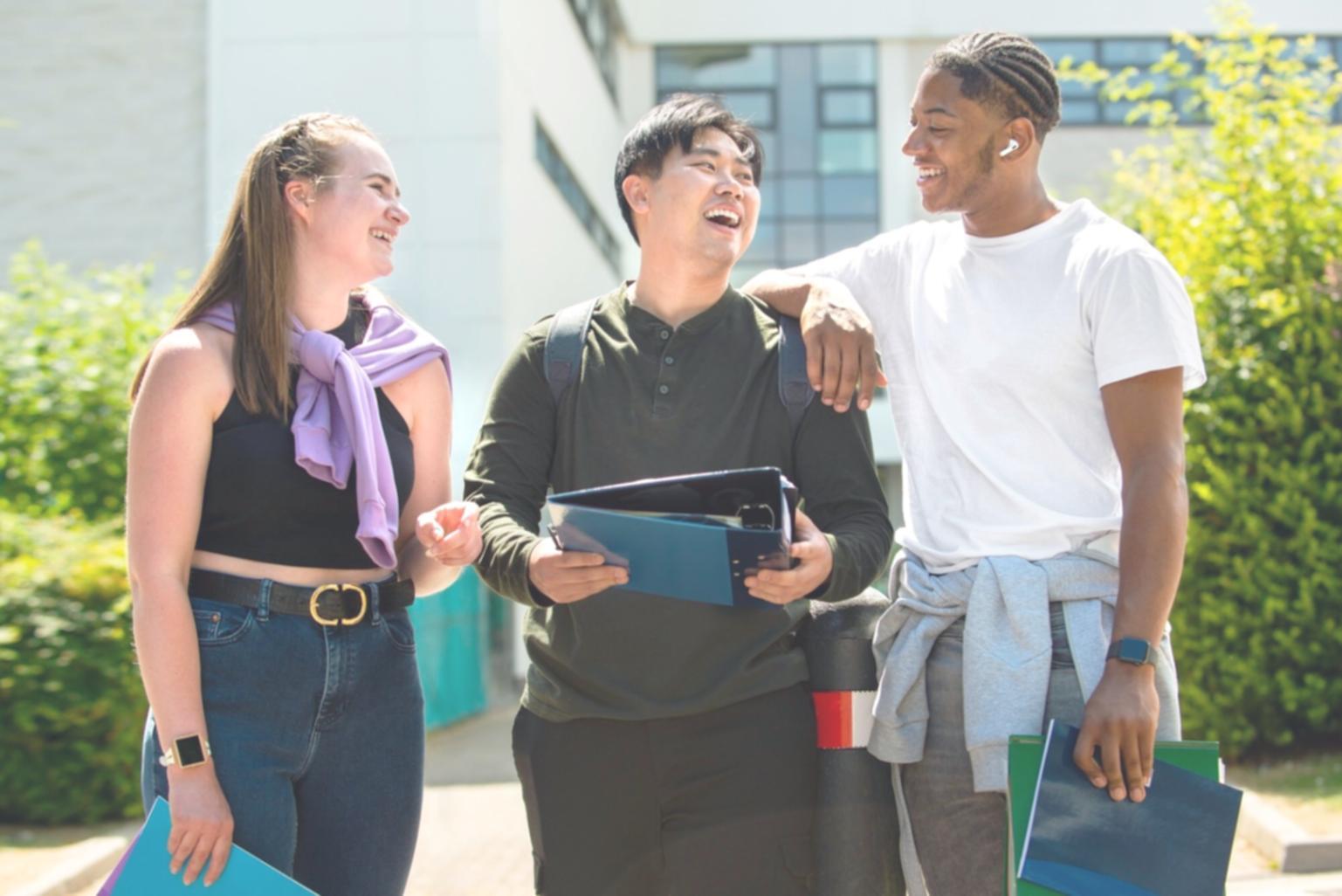 Creative team collaborating on messaging projects